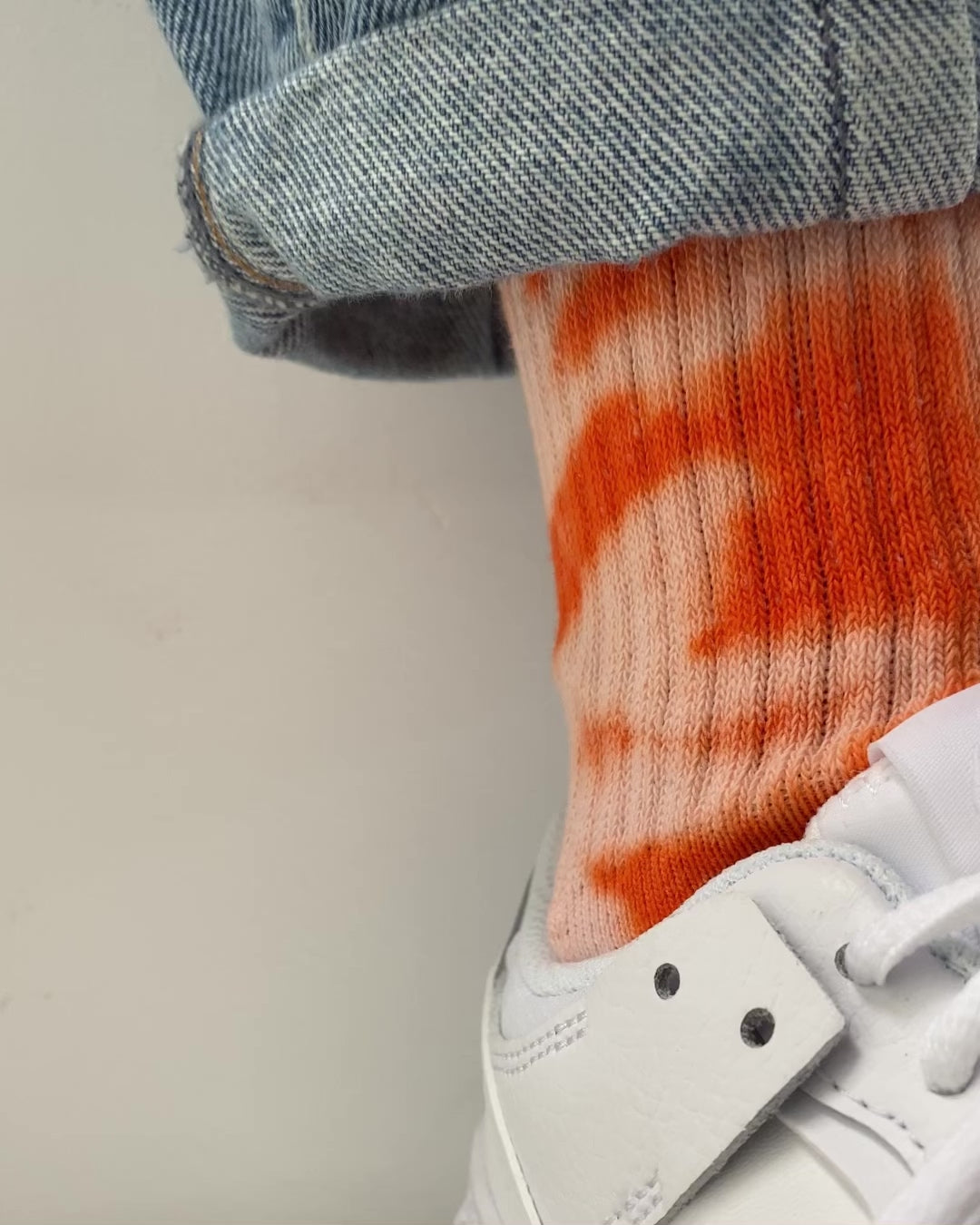 Orange Tie Dye socks