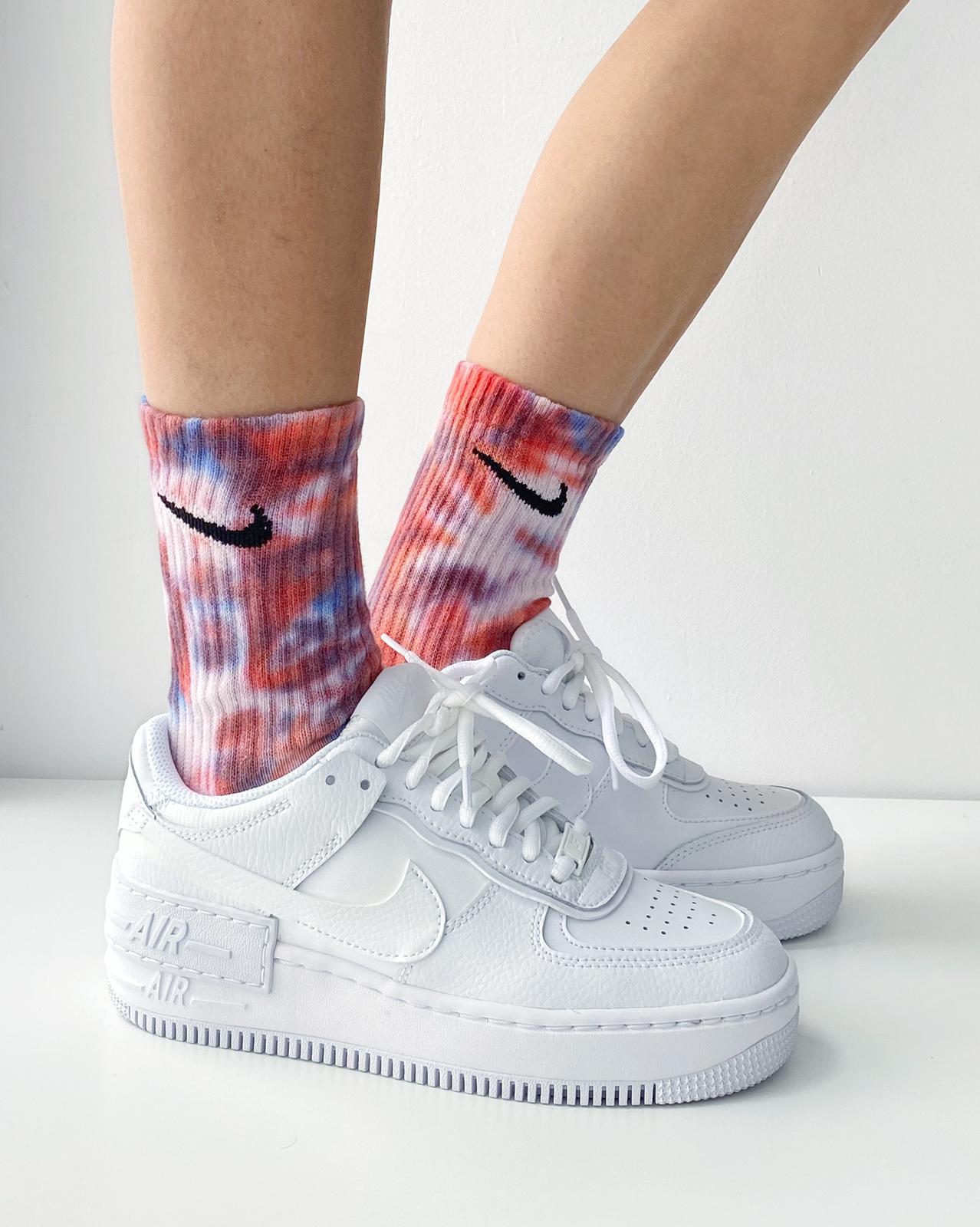 Tye-dye nike socks Nerds. Hand dyed - colour trip