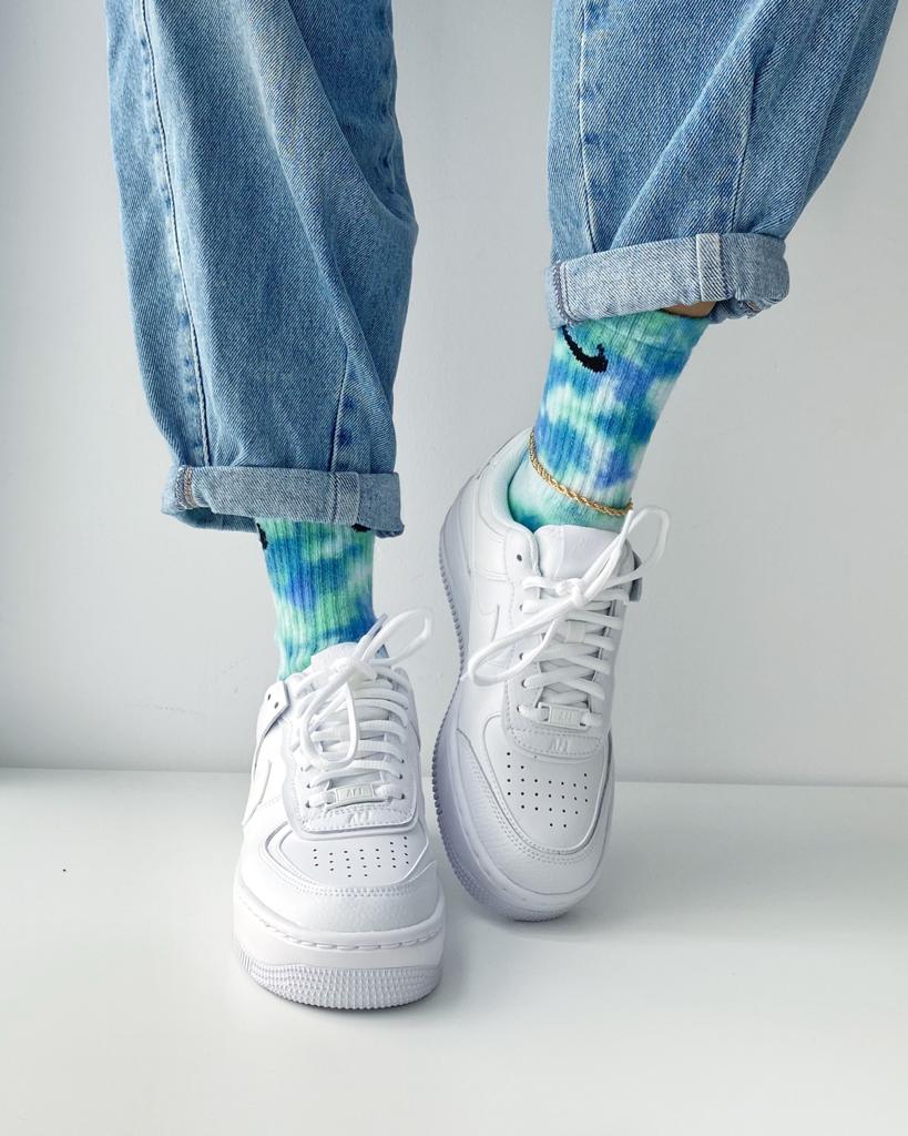 Tie dye Nike socks Tulip. Colorful and unique hand dyed 100% authentic Nike socks. Colour Trip