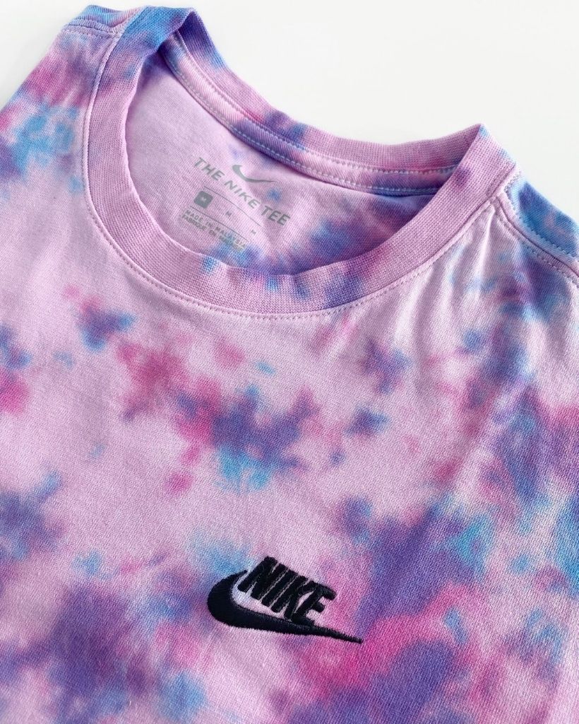 Unique and colorful Unicorn mix colors tie dye on 100% authentic Nike tee