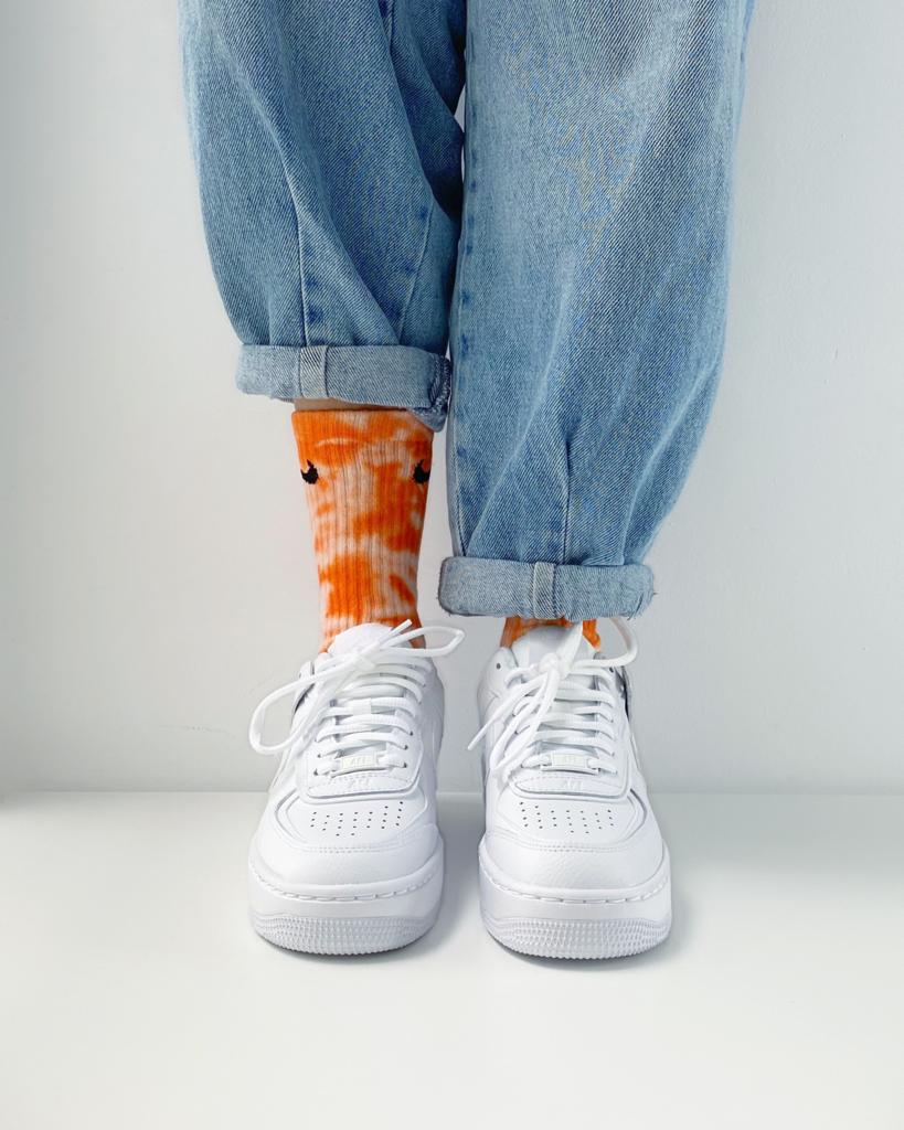 Orange - Tie Dye Nike Socks