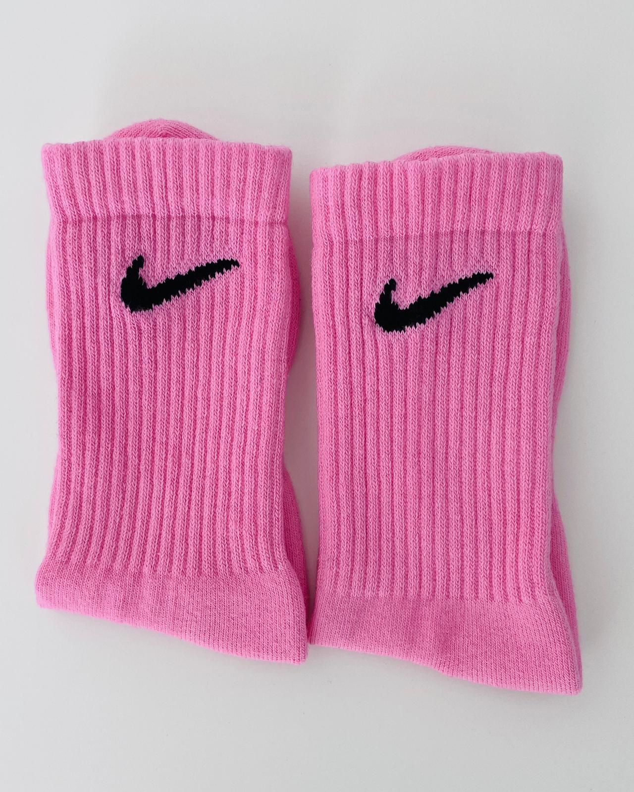 Custom Nike socks basic color Pink