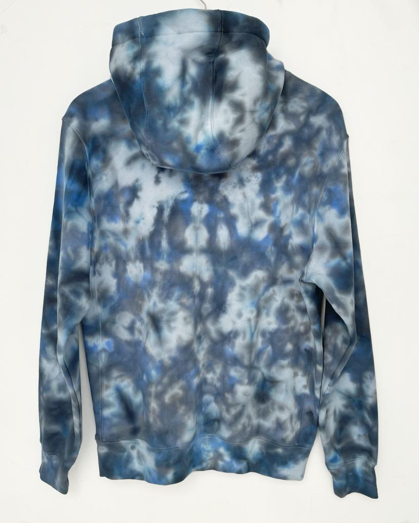 Space Blue tie dye nike hoodie - back - colour trip