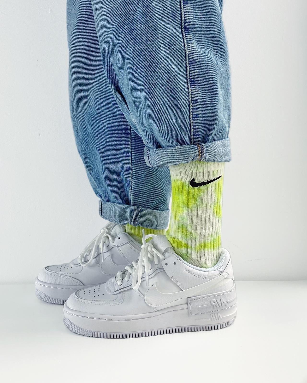 Green - Tie Dye Nike Socks