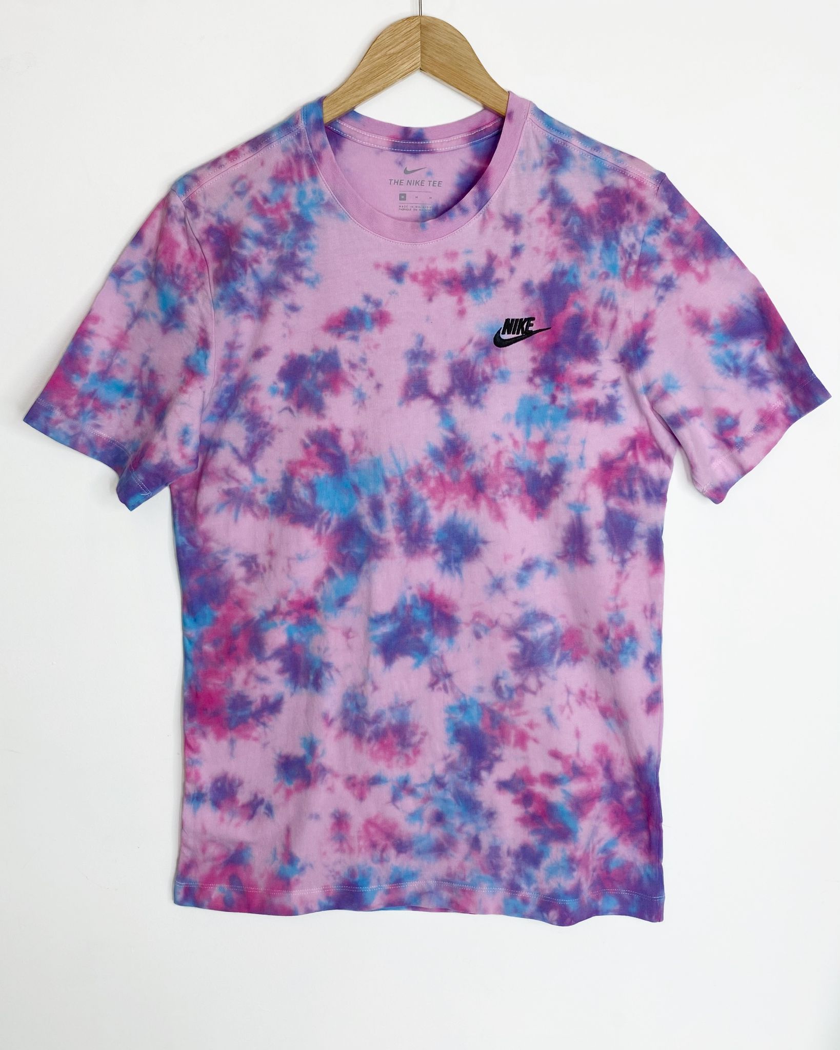 Colorful Unicorn mix colors tie dye adds a unique touch to this 100% authentic Nike tee.