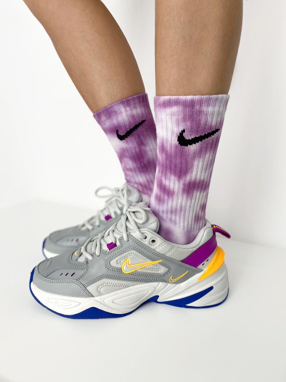 Tye Dye Nike Socks Grape. Colour trip