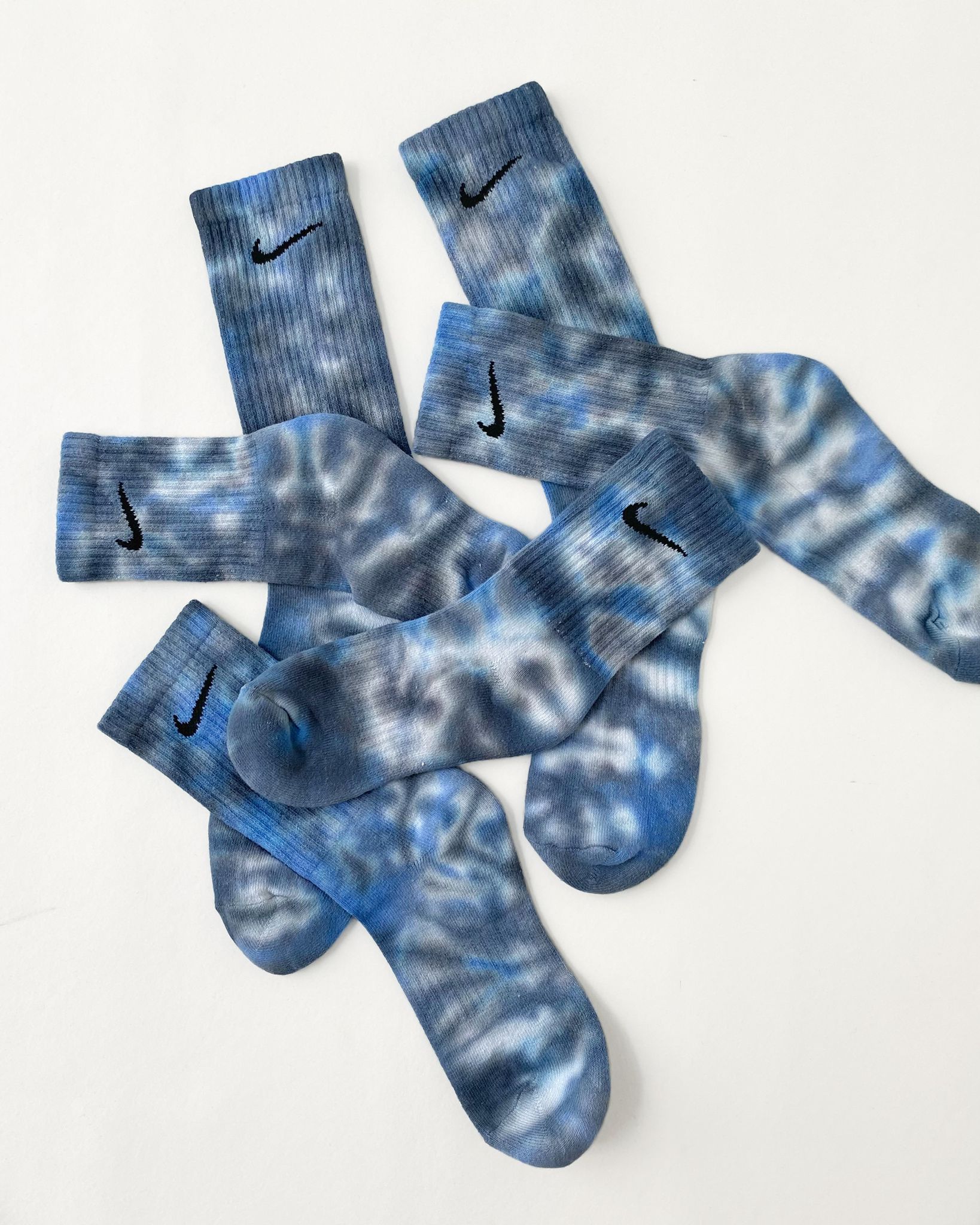Tie dye Nike socks Space Blue. top Colour Trip. Shop Now